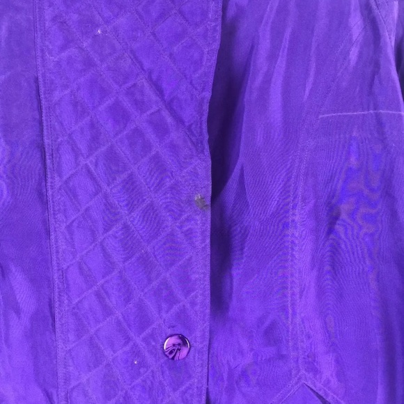 @ Bernardo Silk Bomber Jacket Purple Soft Small BA - Picture 2 of 4